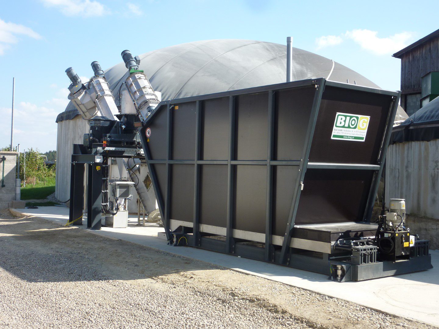 Biogas plant BIOCRUSHER complete system Mossbauer