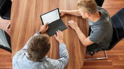 BIOG technicians while planning with the software
