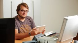 BIOG technicians with control devices in the office
