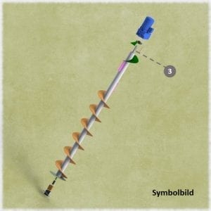 Schneckenstummel Antrieb mit Passfeder