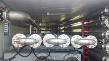 Installation d’hygiénisation de tuyauteries en procédure de traversée